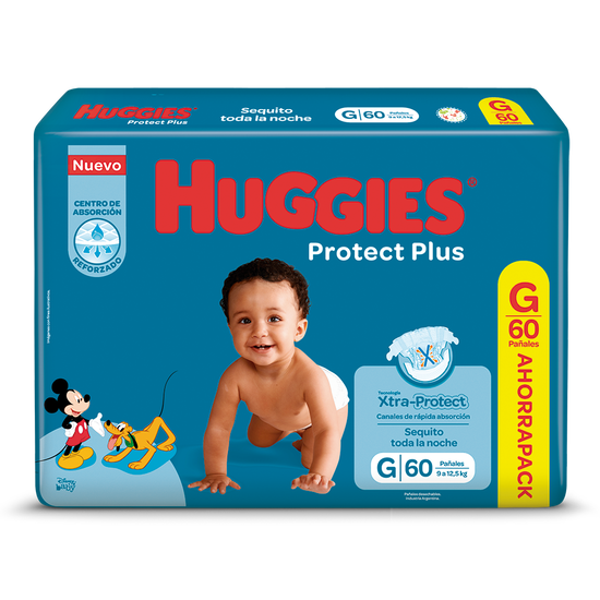 Pañales Huggies Protect Plus G X60 Unidades